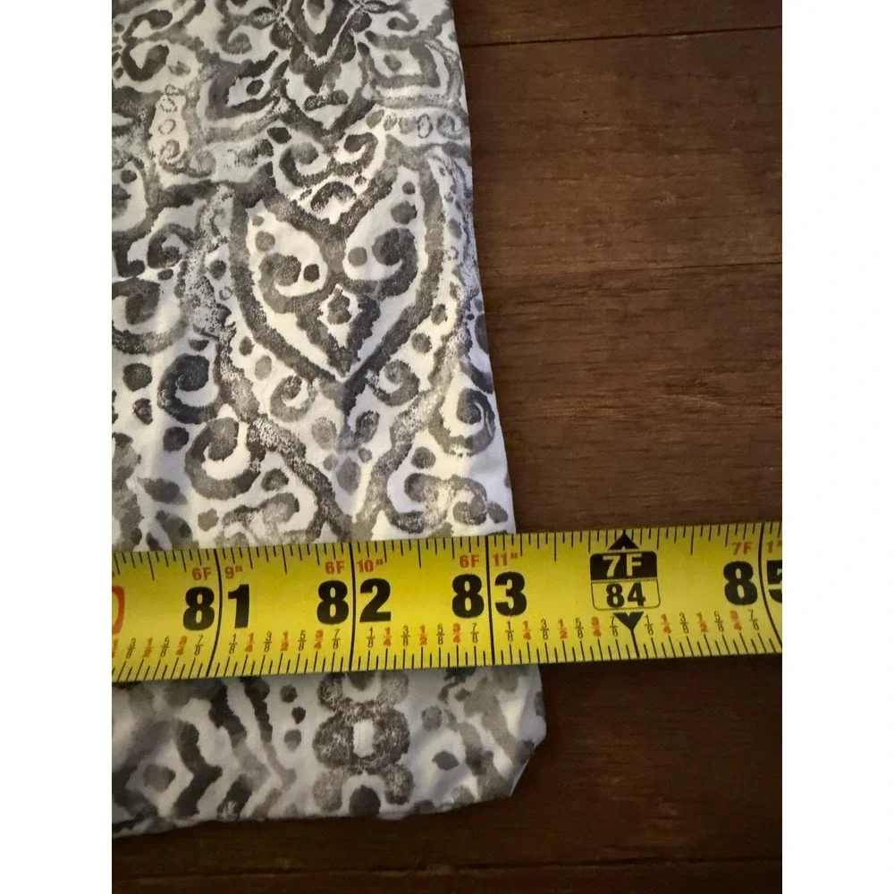 IKEA Angsklocka Duvet Cover Full Queen Gray White Paisley Print Boho Cottagecore